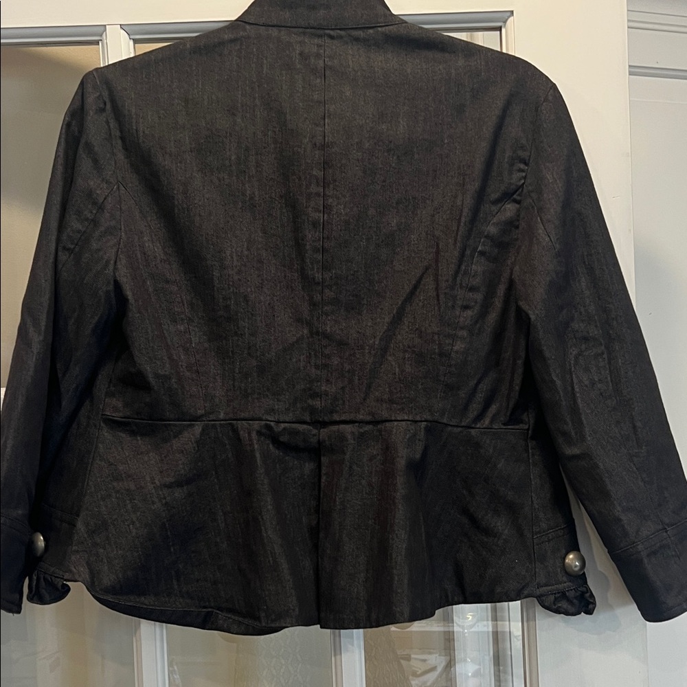 JohnPaulRichard Black Ruffled Blazer - Picture 7 of 9